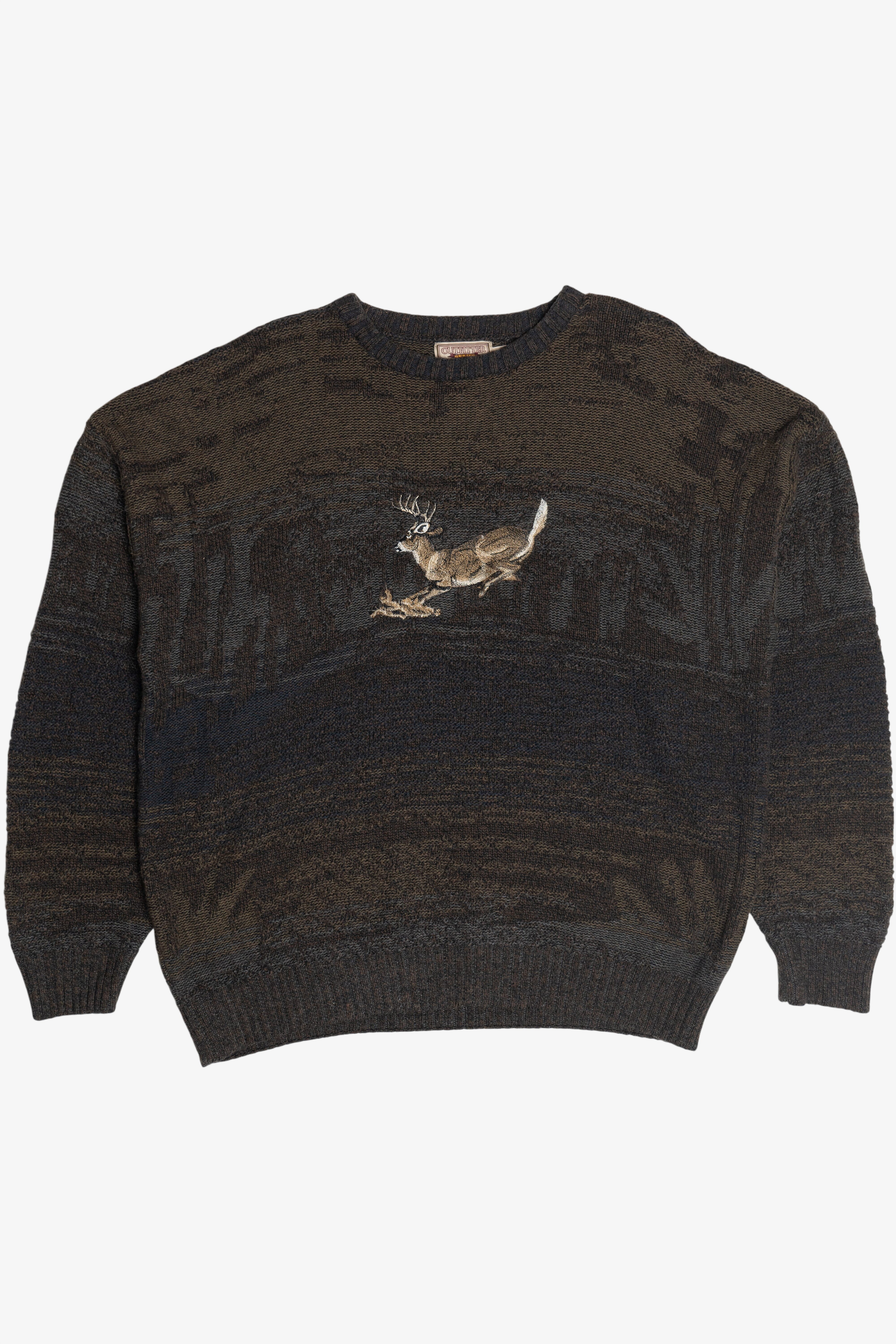 Vintage Cabela's Embroidered White Tail Deer Sweater (2000s)