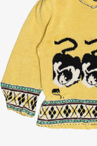 Vintage Cats And Mouse Puff Sleeve Graphic Sweater (1980s)
