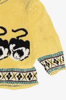 Vintage Cats And Mouse Puff Sleeve Graphic Sweater (1980s)