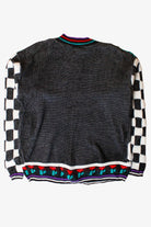 Vintage Checkerboard Pandas Graphic Sweater (1980s)