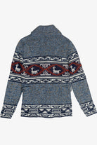 Vintage Llama Motif Shawl Collar Cardigan Sweater (1990s)