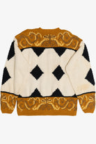 Vintage Knitting Needles Flowers & Diamond Knit Sweater (1980s)