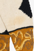 Vintage Knitting Needles Flowers & Diamond Knit Sweater (1980s)