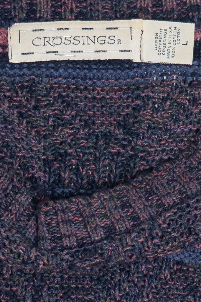 Vintage Crossings Striped Chunky Knit Sweater (1980s)