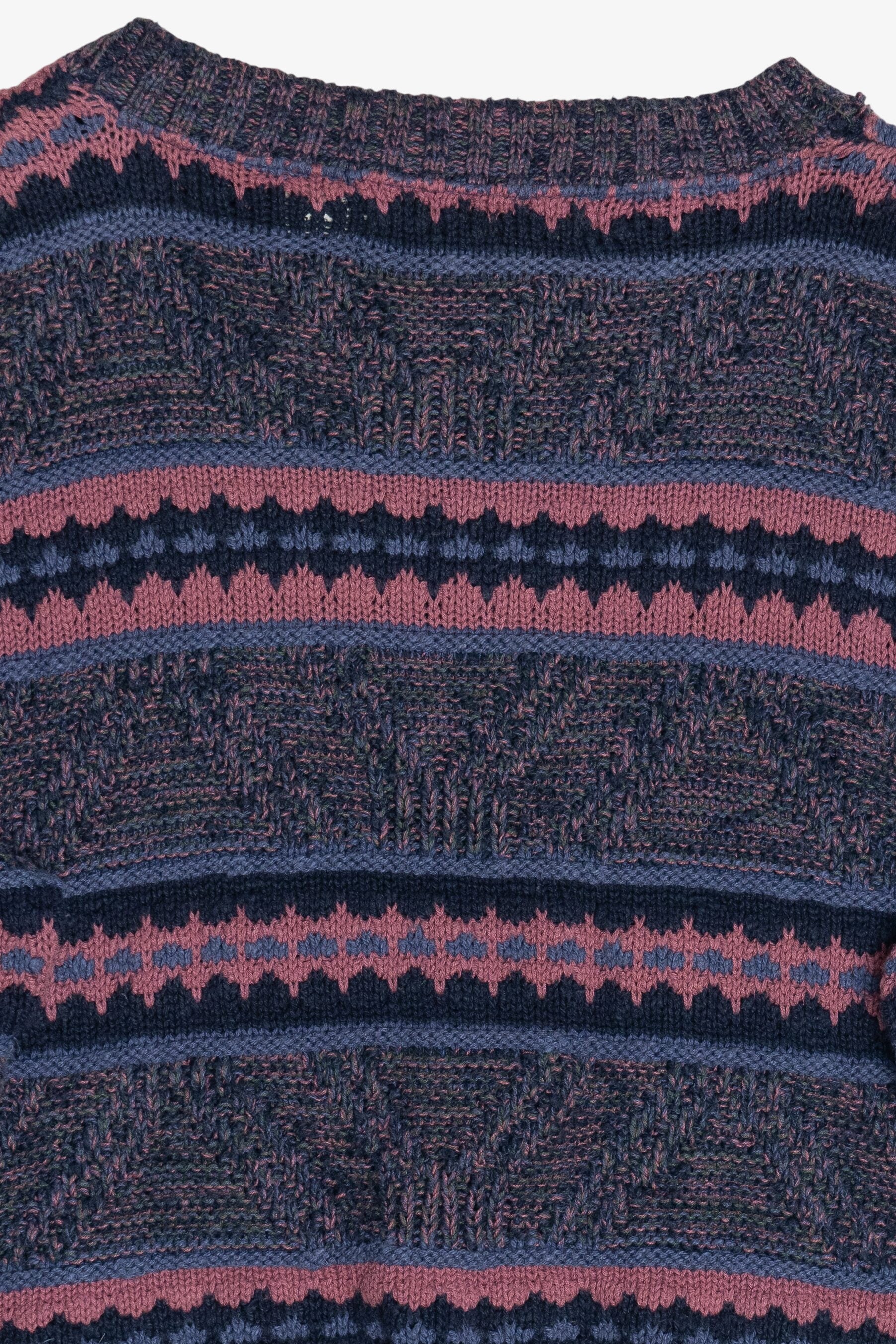Vintage Crossings Striped Chunky Knit Sweater (1980s)