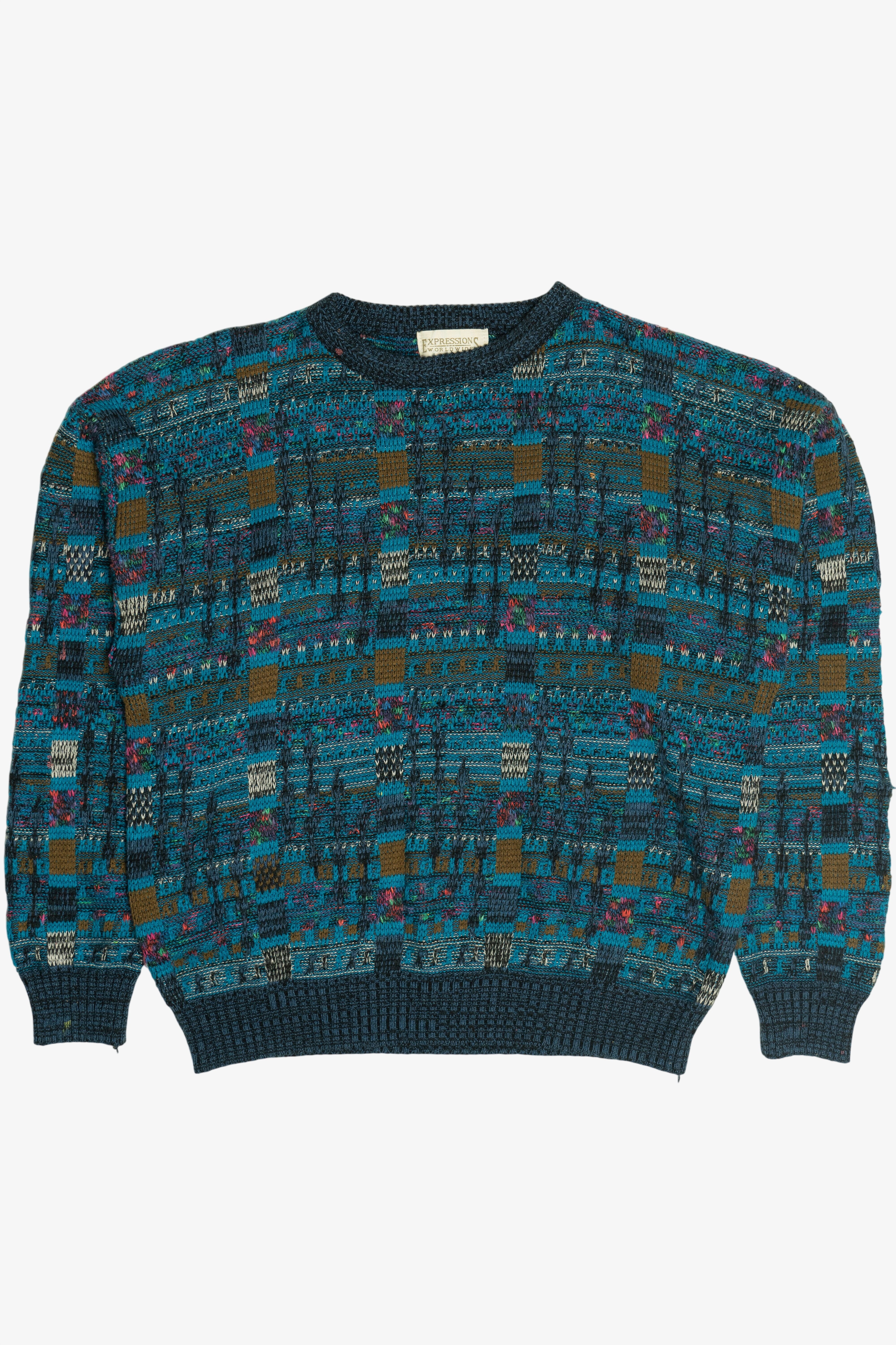 Vintage Expressions Worldwide Graphic Sweater (1980s)