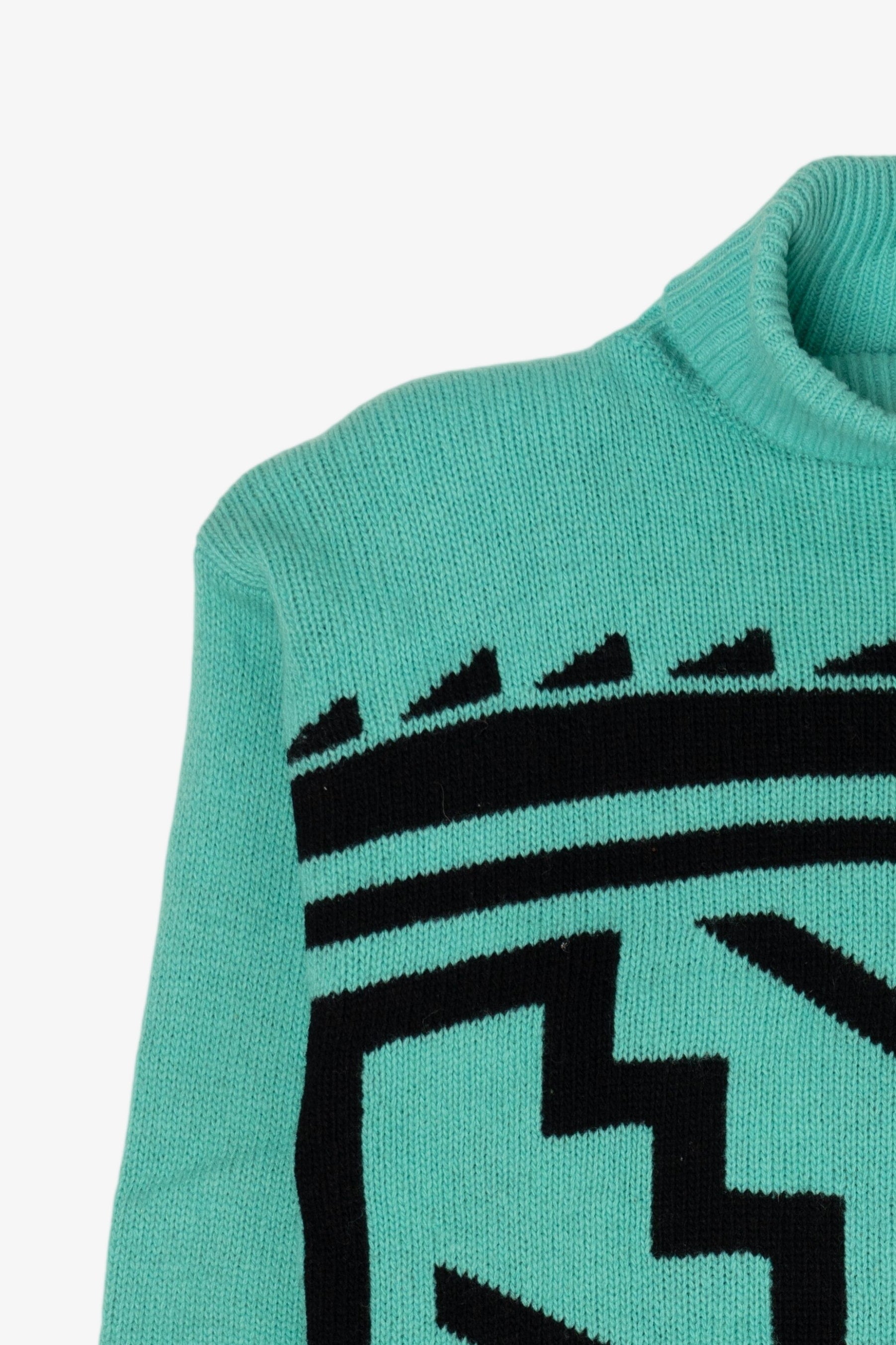 Vintage Turquoise Liz Sport Turtleneck Sweater (1980s)