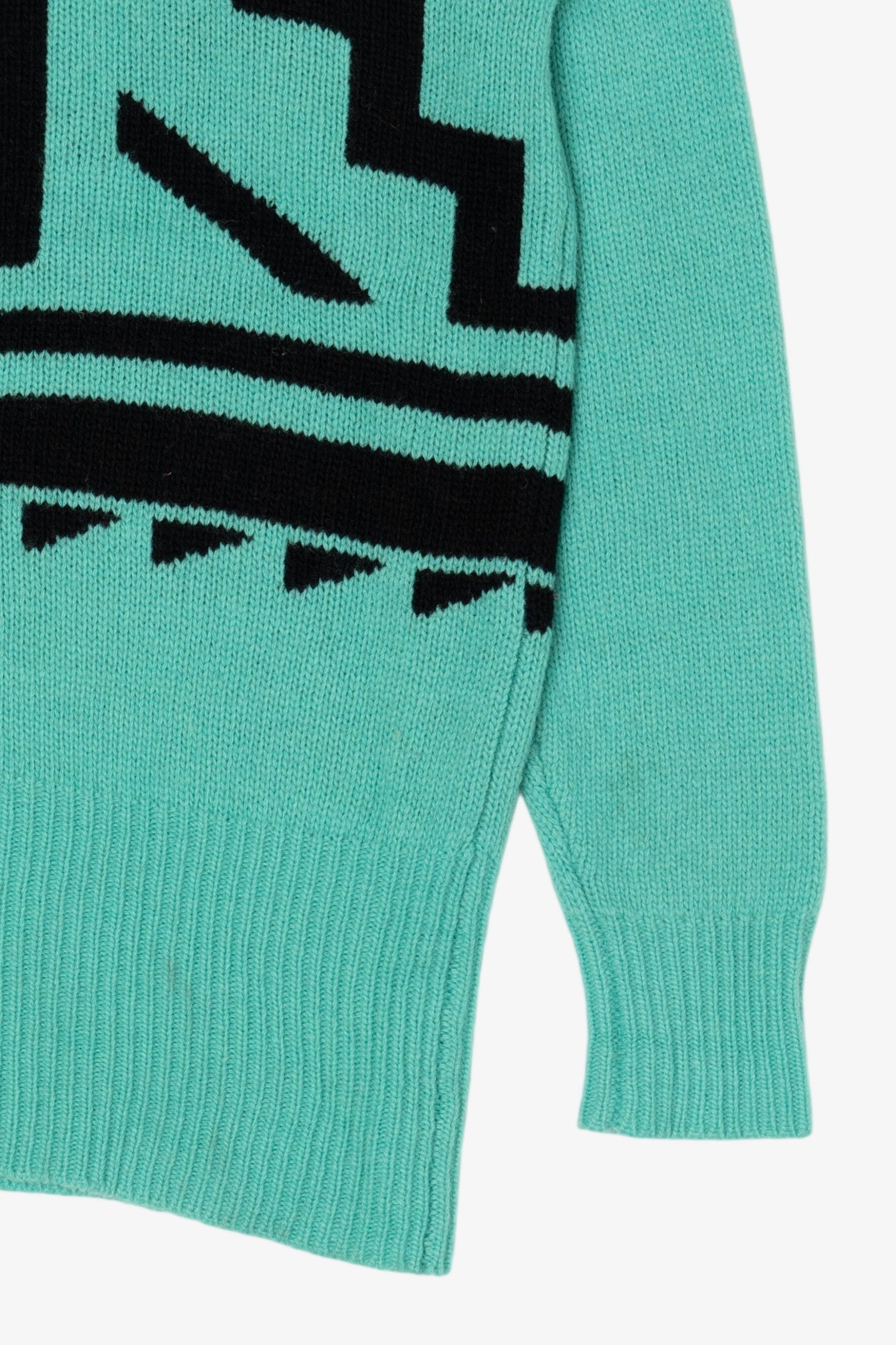 Vintage Turquoise Liz Sport Turtleneck Sweater (1980s)