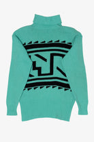 Vintage Turquoise Liz Sport Turtleneck Sweater (1980s)