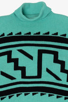Vintage Turquoise Liz Sport Turtleneck Sweater (1980s)