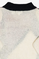 Vintage Erika Bold Geometric Pattern Mockneck Sweater (1980s)