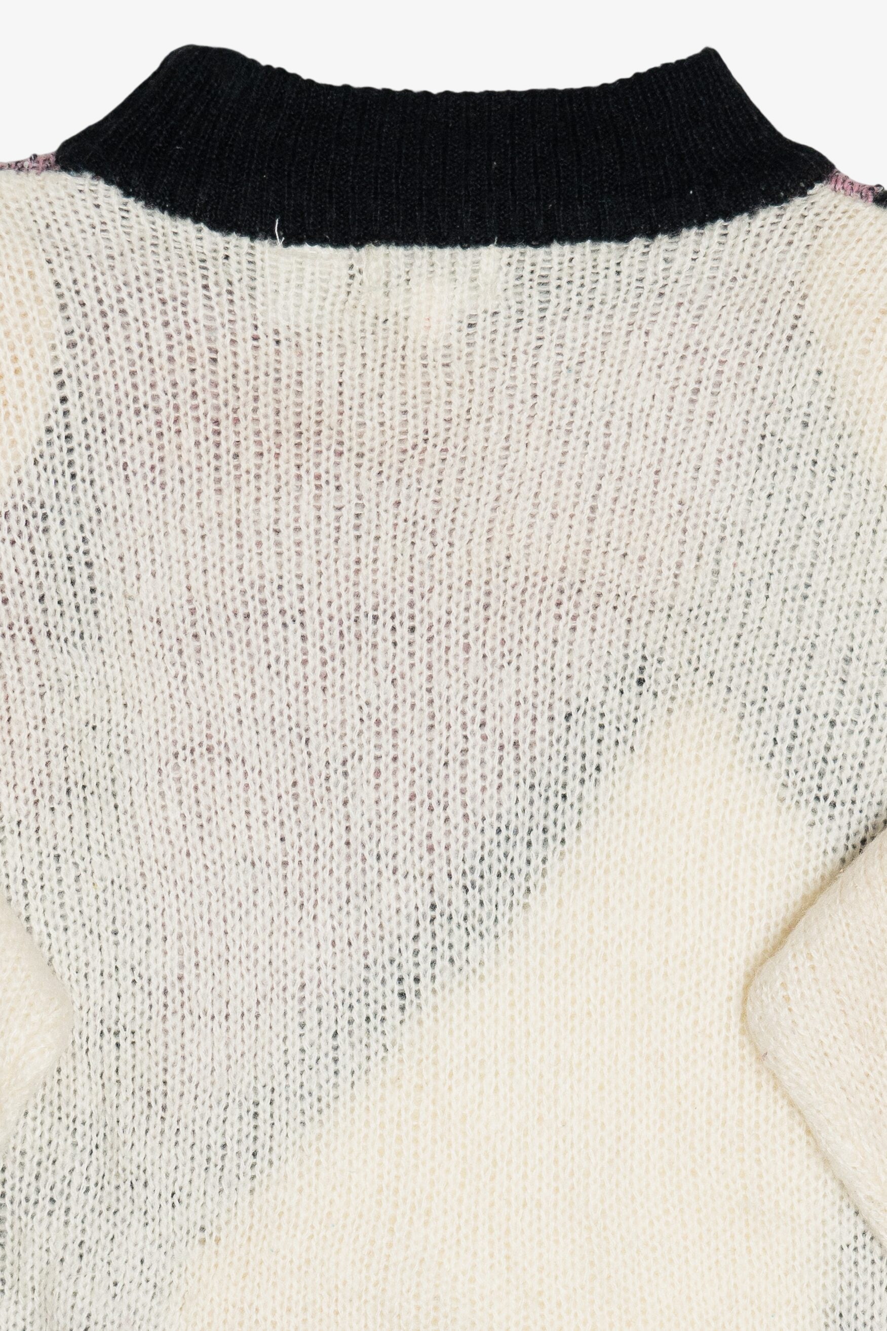 Vintage Erika Bold Geometric Pattern Mockneck Sweater (1980s)