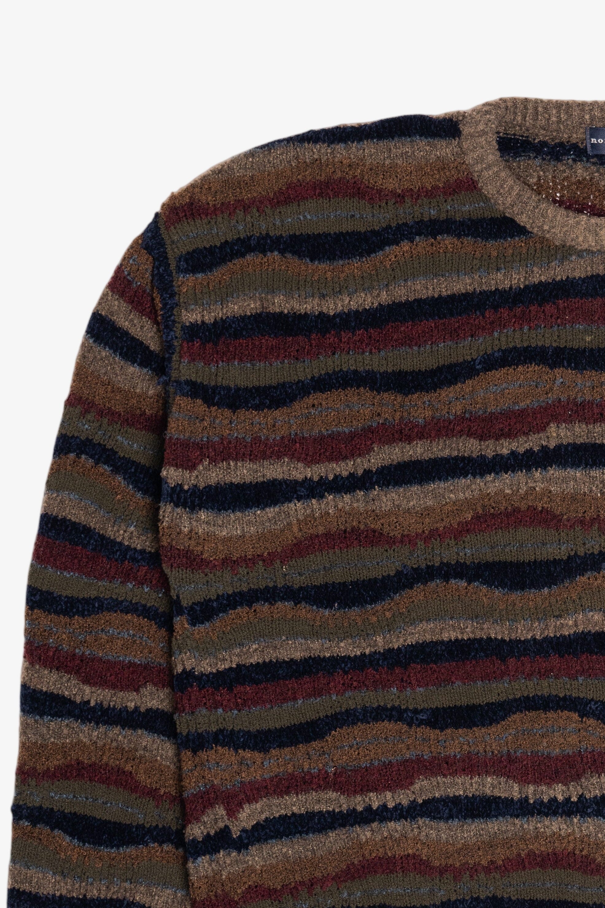 Vintage Northern Isles Wavy Horizontal Striped Sweater (1990s)