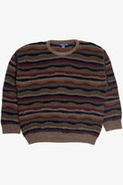 Vintage Northern Isles Wavy Horizontal Striped Sweater (1990s)