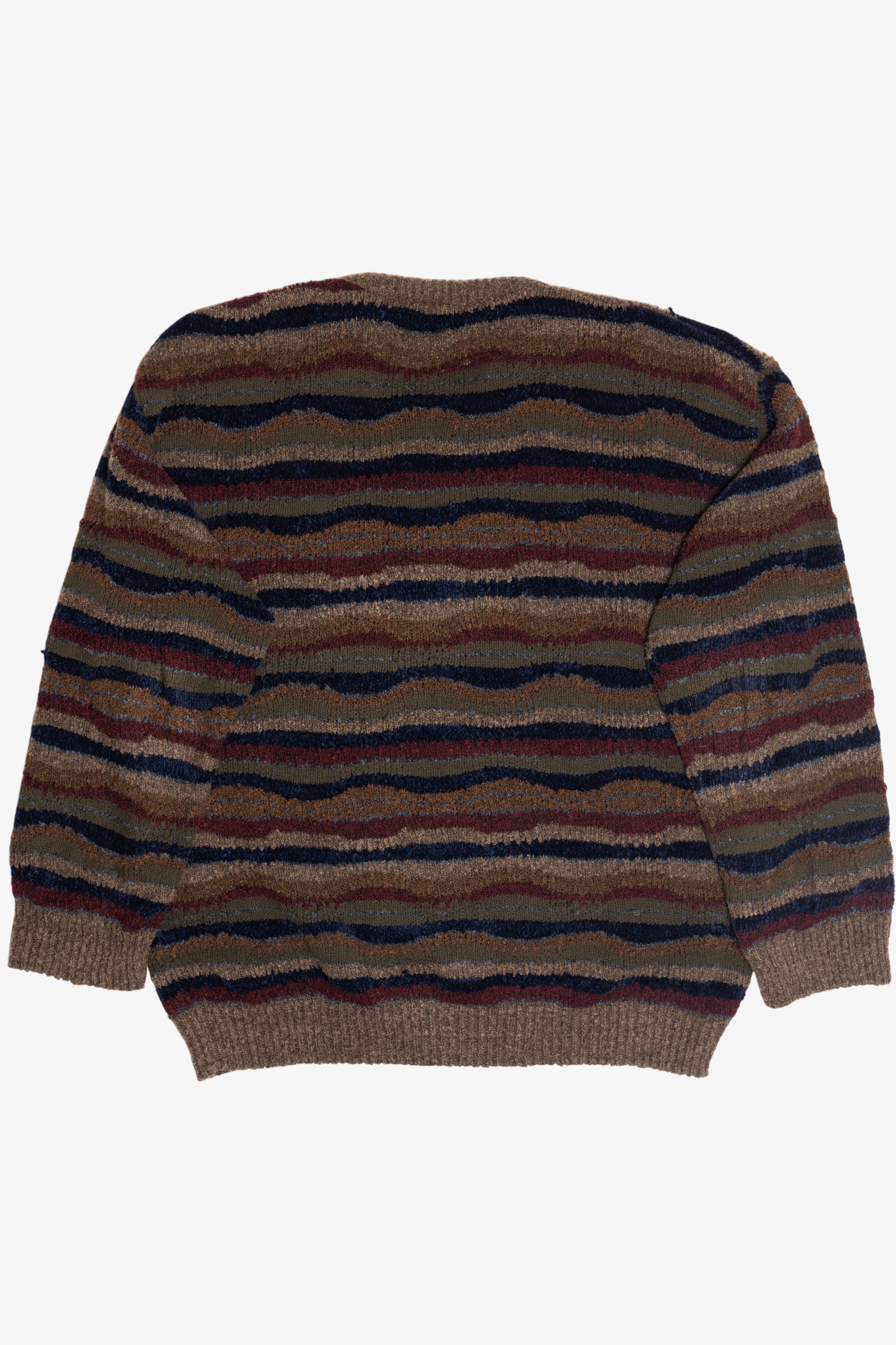 Vintage Northern Isles Wavy Horizontal Striped Sweater (1990s)