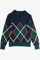 Vintage Argyle V-Neck Collared Sweater (1970s)