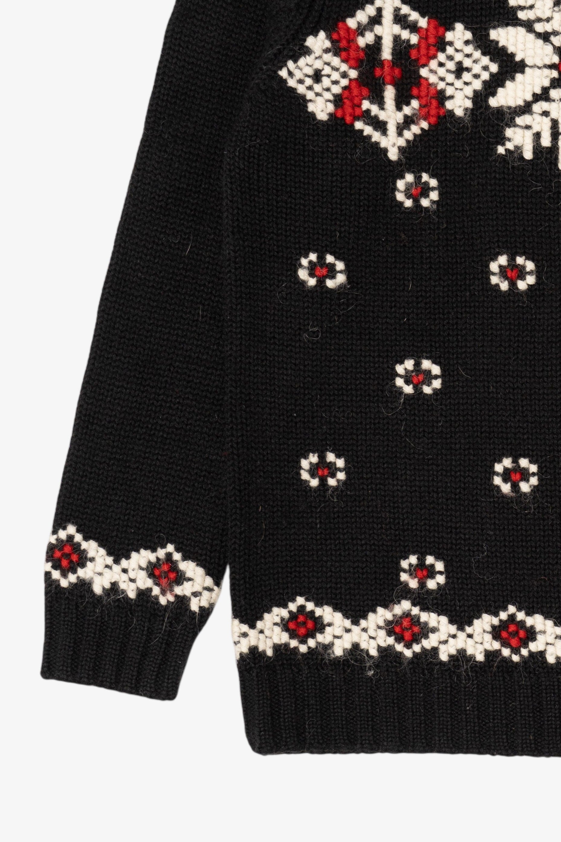 Vintage Black Jones New York Snowflake Turtleneck Sweater (1990s)