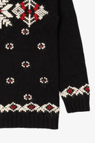 Vintage Black Jones New York Snowflake Turtleneck Sweater (1990s)