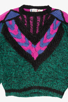Vintage Green And Pink Novo Graphic Sweater (1980s)