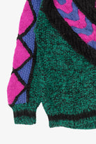 Vintage Green And Pink Novo Graphic Sweater (1980s)