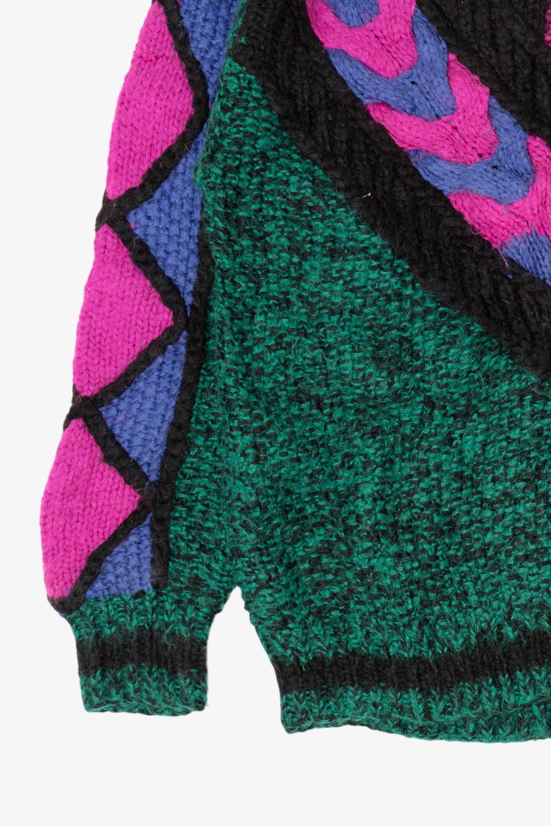 Vintage Green And Pink Novo Graphic Sweater (1980s)