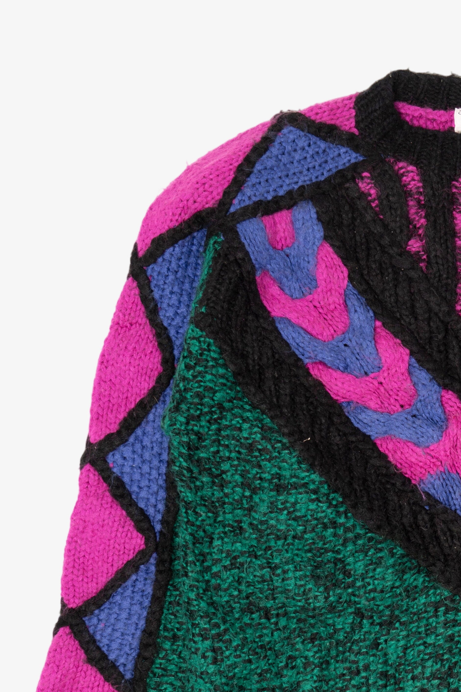 Vintage Green And Pink Novo Graphic Sweater (1980s)