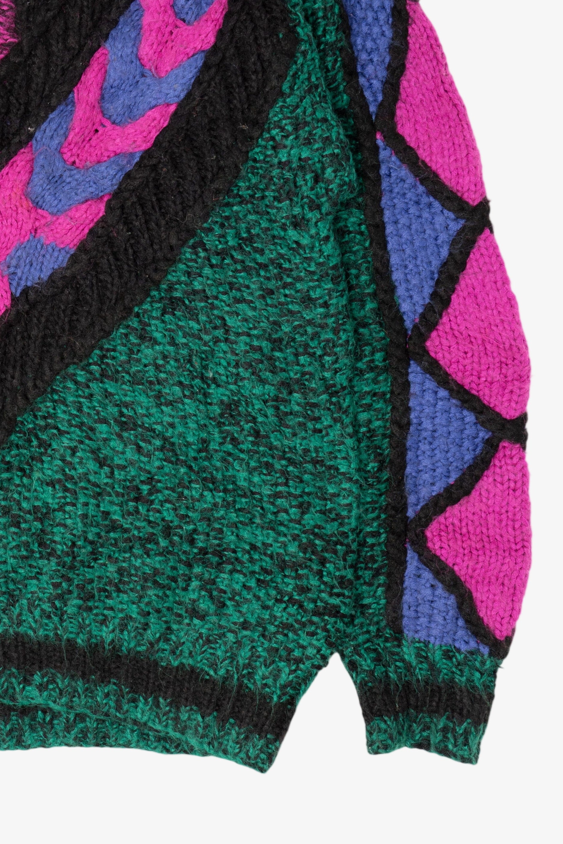 Vintage Green And Pink Novo Graphic Sweater (1980s)