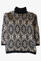Vintage Eddie Bauer Snowflake Turtleneck Sweater (1990s)