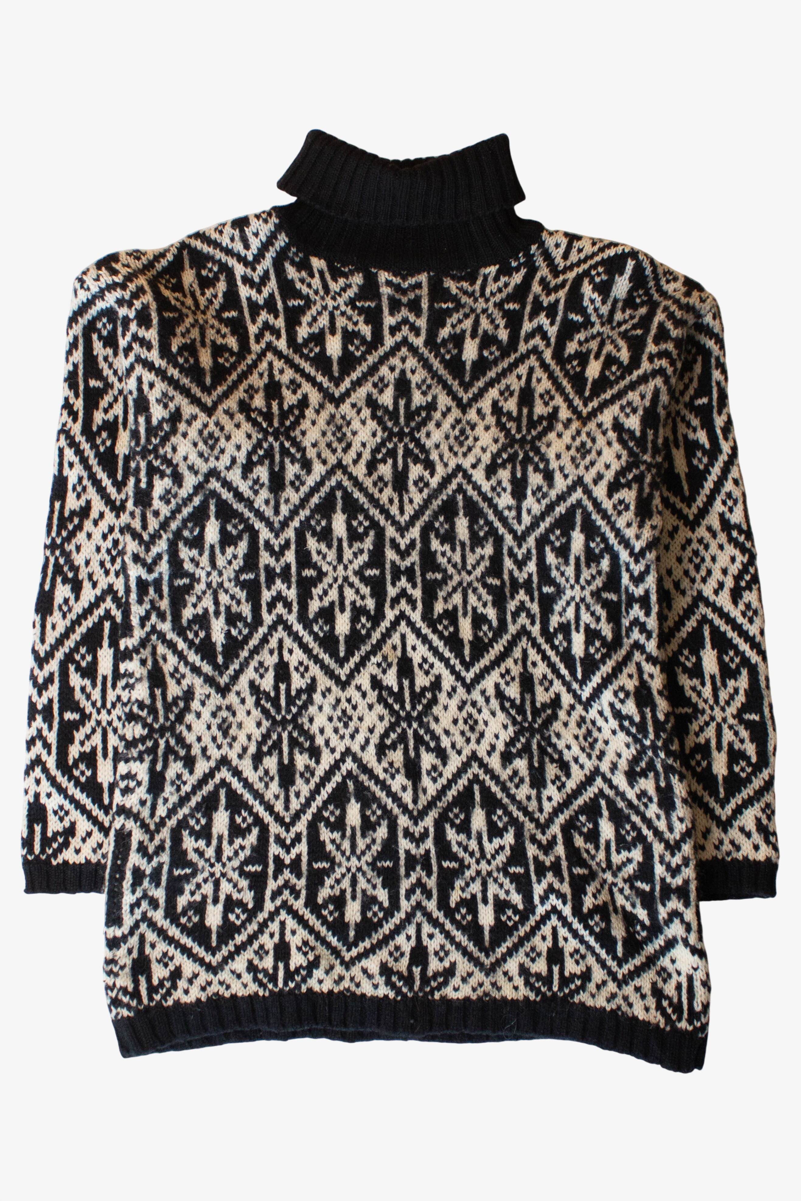 Vintage Eddie Bauer Snowflake Turtleneck Sweater (1990s)