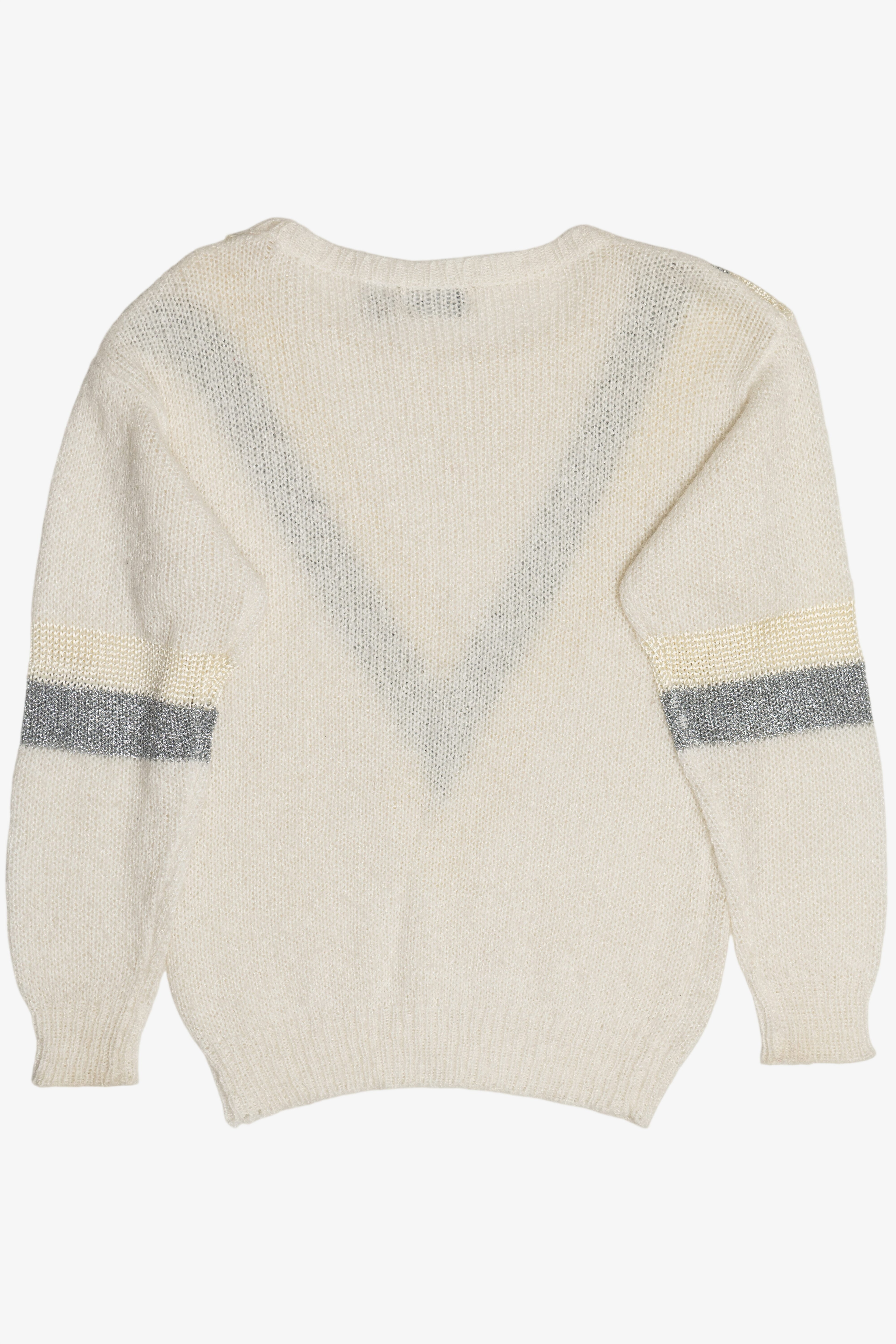 Vintage Ivory Carducci Graphic Knit Sweater (1980s)