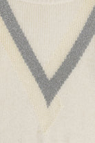 Vintage Ivory Carducci Graphic Knit Sweater (1980s)