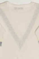 Vintage Ivory Carducci Graphic Knit Sweater (1980s)