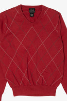 Vintage Red Jos. A. Bank Argyle Sweater (2000s)