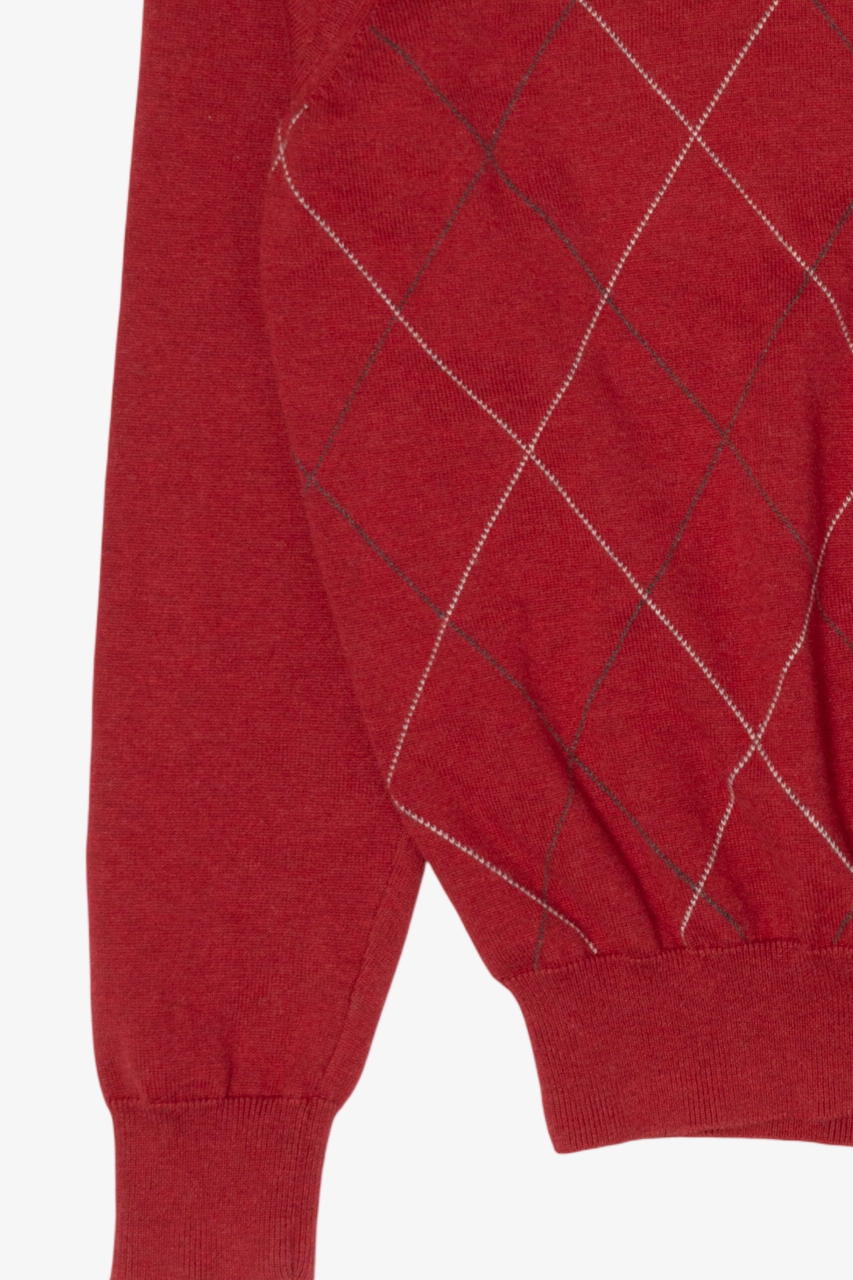 Vintage Red Jos. A. Bank Argyle Sweater (2000s)