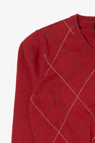 Vintage Red Jos. A. Bank Argyle Sweater (2000s)