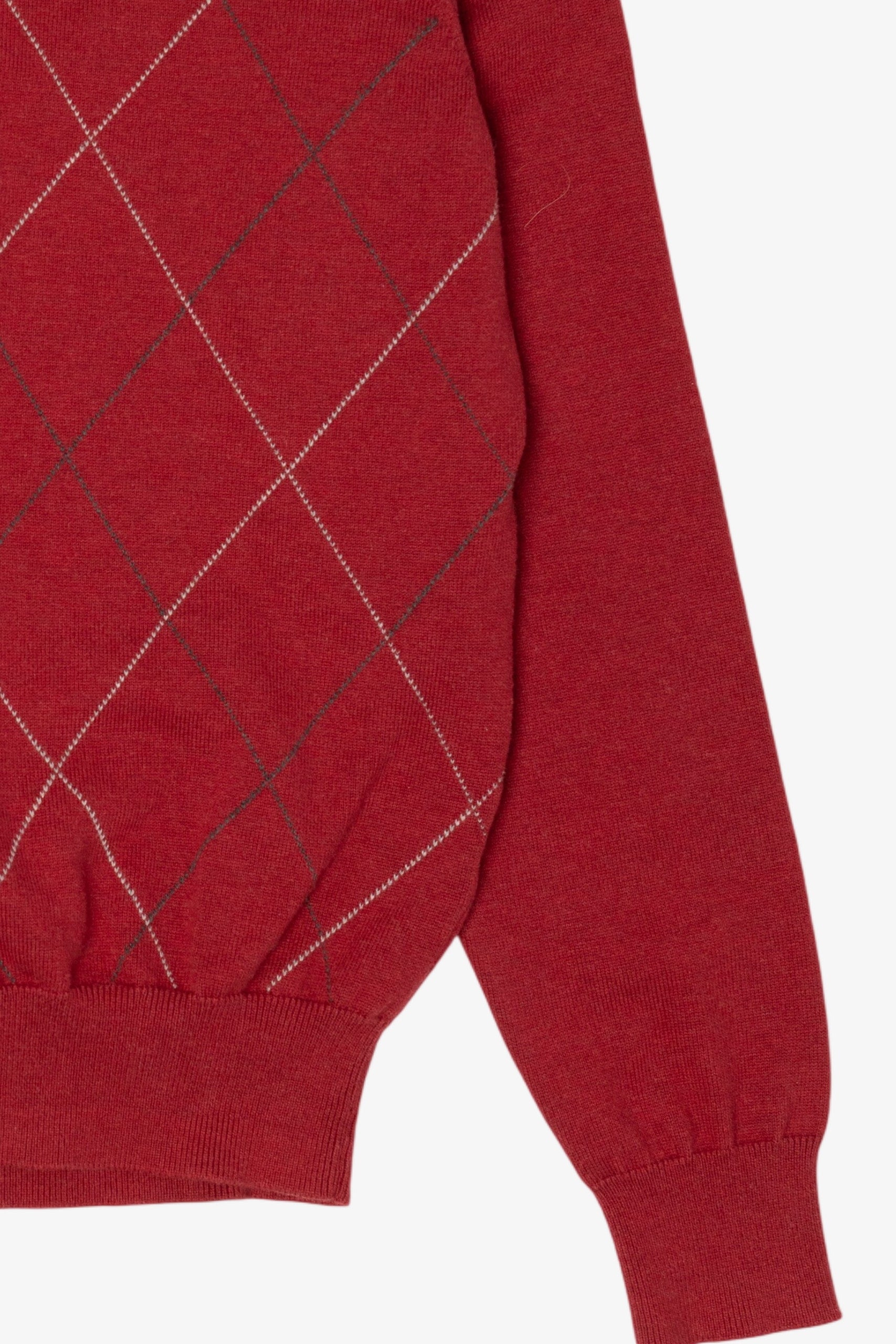 Vintage Red Jos. A. Bank Argyle Sweater (2000s)
