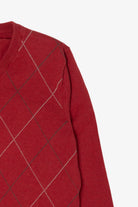 Vintage Red Jos. A. Bank Argyle Sweater (2000s)
