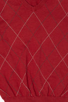 Vintage Red Jos. A. Bank Argyle Sweater (2000s)