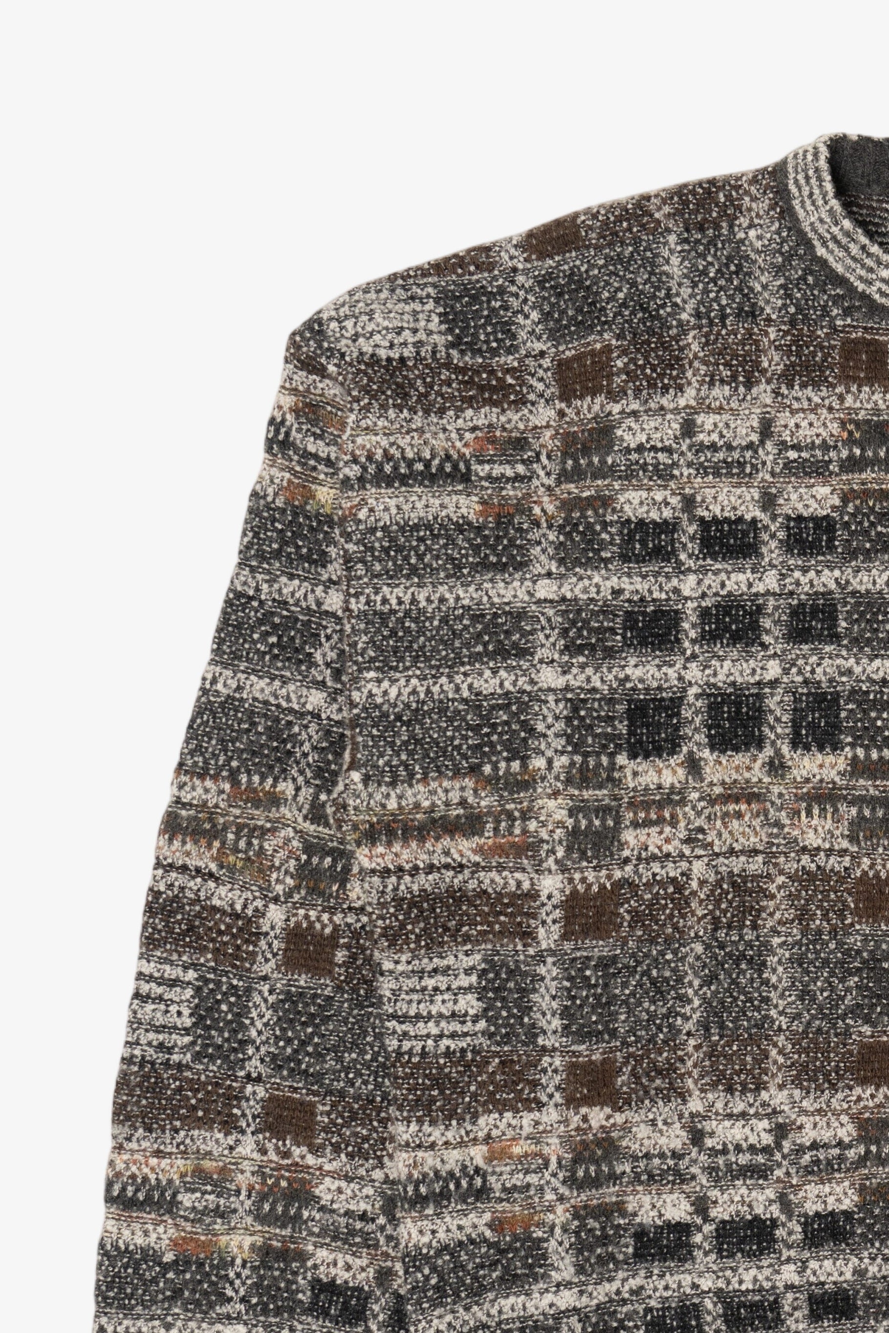 Vintage Gray Checkered Brandini Sweater (1990s)