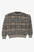 Vintage Gray Checkered Brandini Sweater (1990s)