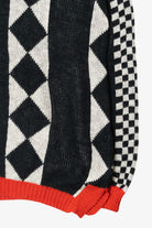 Vintage Lizsport Diamond Check Graphic Sweater (1980s)