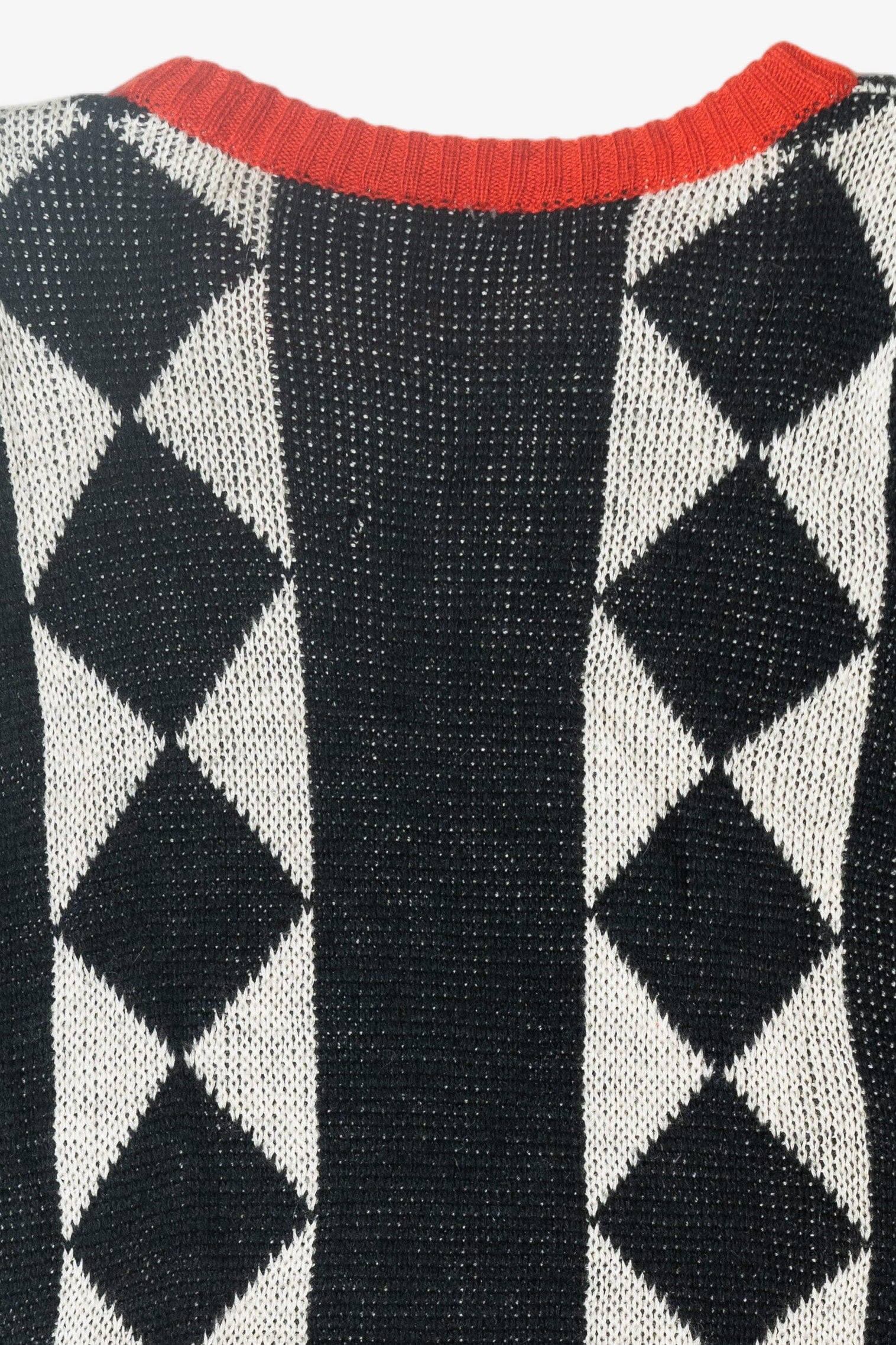 Vintage Lizsport Diamond Check Graphic Sweater (1980s)