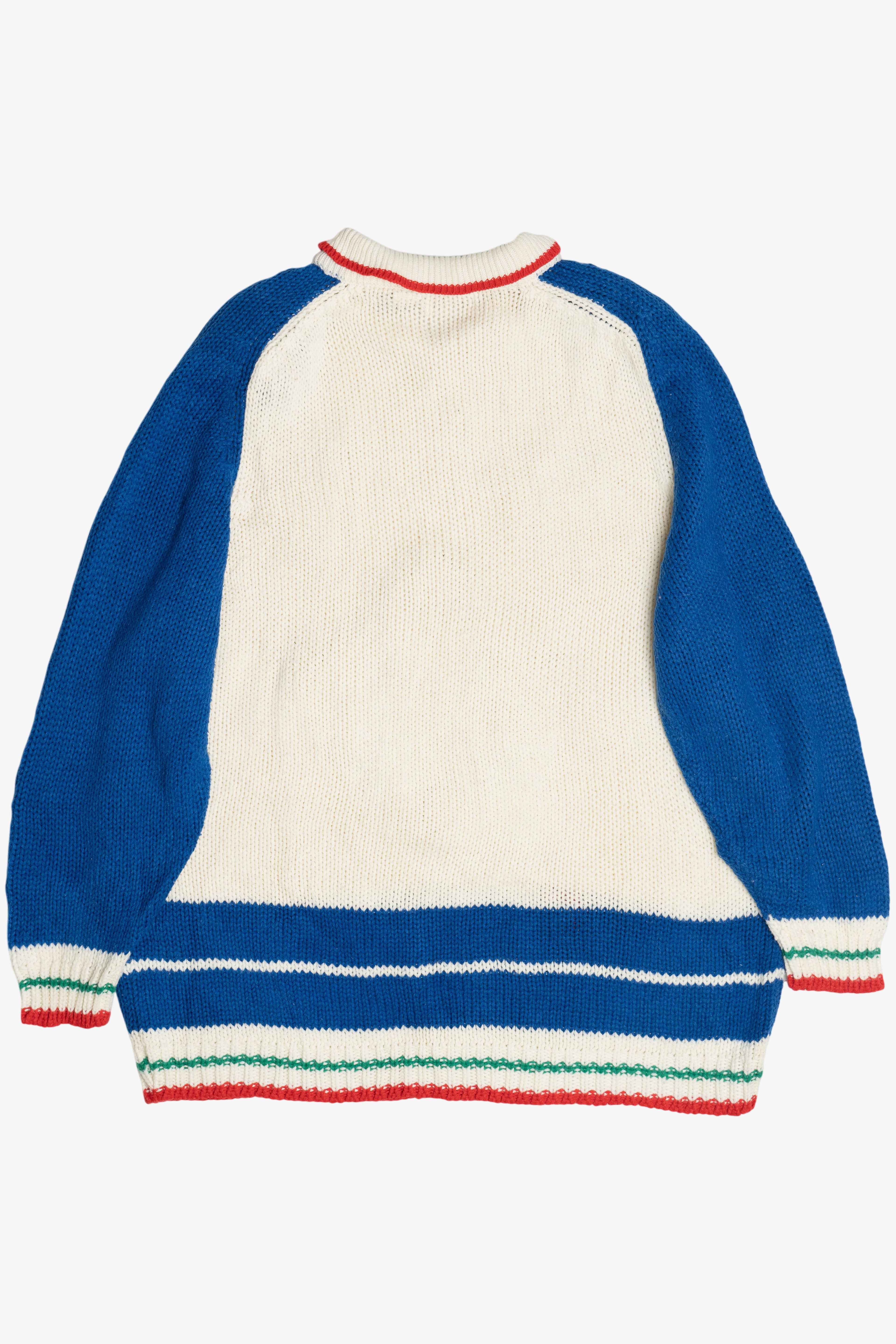 Vintage "Club Scout" Patches Color Block Sweater (1980s)