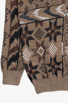 Vintage Gabicci Concept Design V-Neck Graphic Sweater (1980s)
