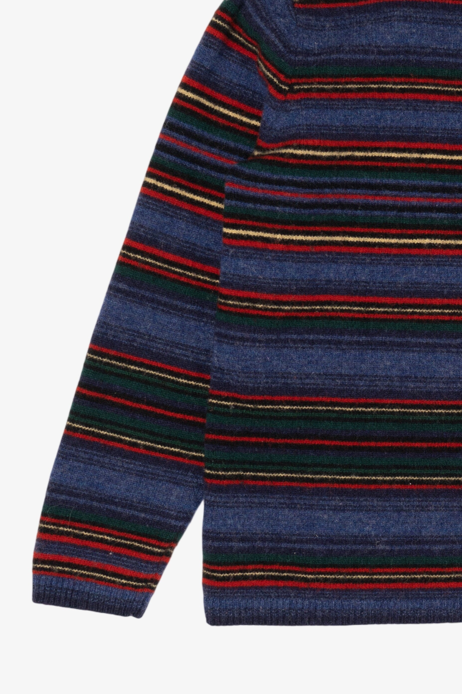 Vintage Colorful Striped Graphic Turtleneck Sweater (1990s)