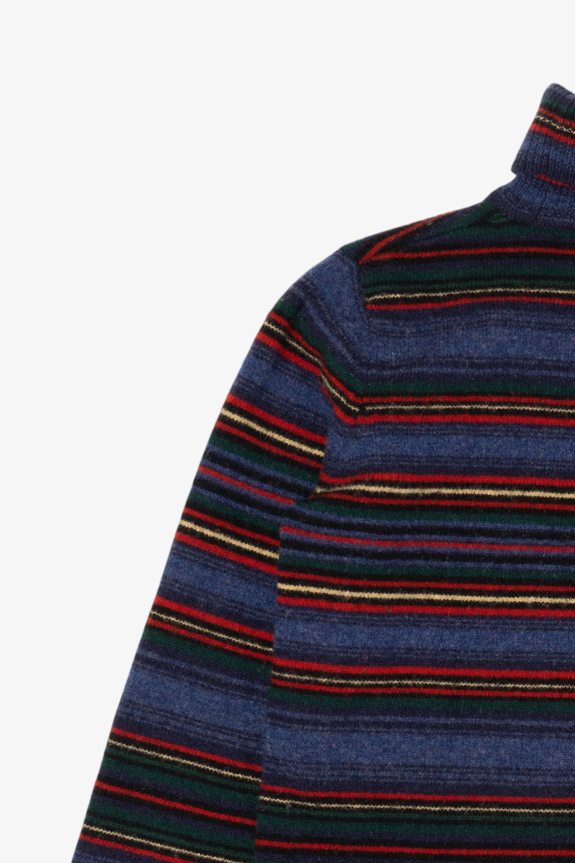 Vintage Colorful Striped Graphic Turtleneck Sweater (1990s)