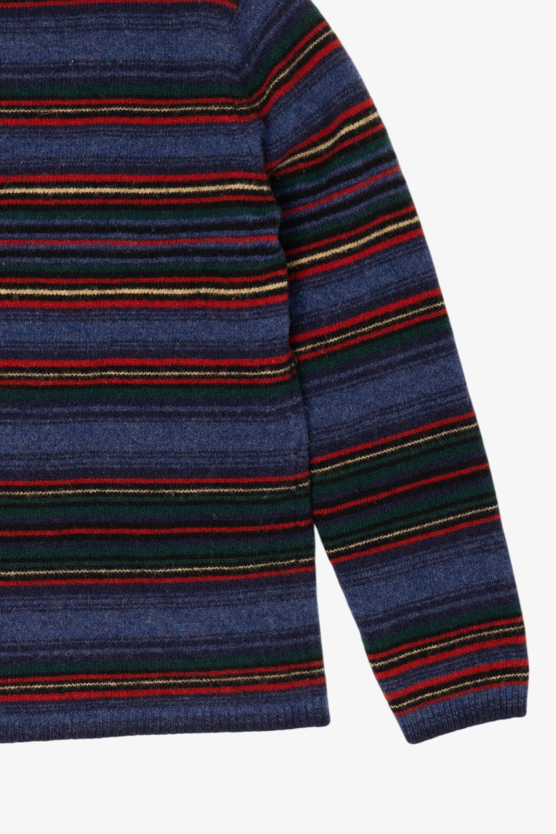 Vintage Colorful Striped Graphic Turtleneck Sweater (1990s)