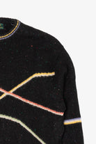 Vintage Colours Geometric Lines Graphic Sweater (1990s)