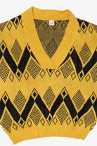 Vintage Black And Yellow Graphic Sweater (1980s)