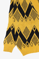 Vintage Black And Yellow Graphic Sweater (1980s)